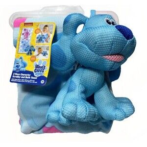 Blue's Clues Bath Time Fun Set, 2pc Brand New: Towel & Scrubby Plush